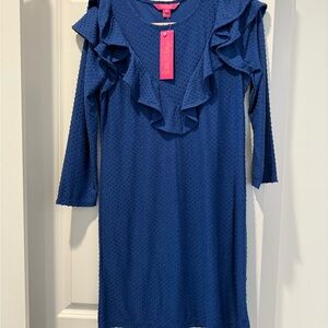 Lilly Pulitzer Navy Ruffle Dress